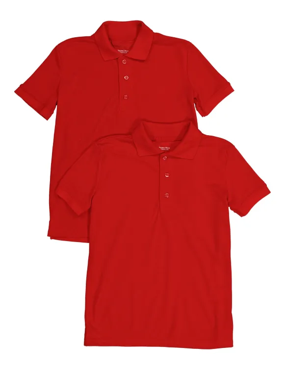 Boys 4-7 Short Sleeve Pique Polo Shirt 2 Pack sold by Rainbow