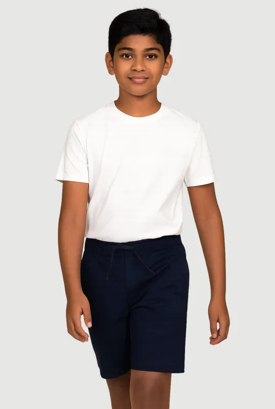 Boys 16-20 Pull On Twill Shorts with Drawstring sold by Rainbow