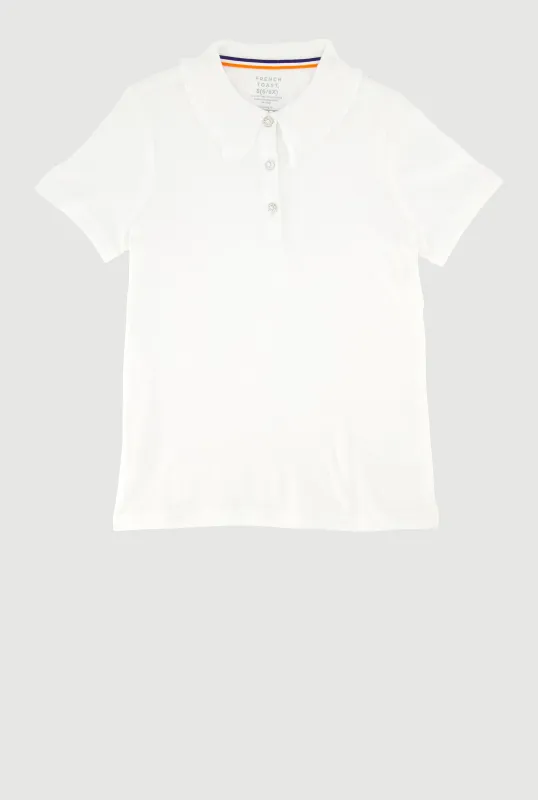 French Toast Girls 4-6x Rhinestone Button Polo Shirt sold by Rainbow