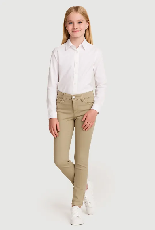 French Toast Girls 7-14 Stretch Skinny Leg Khaki Pants sold by Rainbow