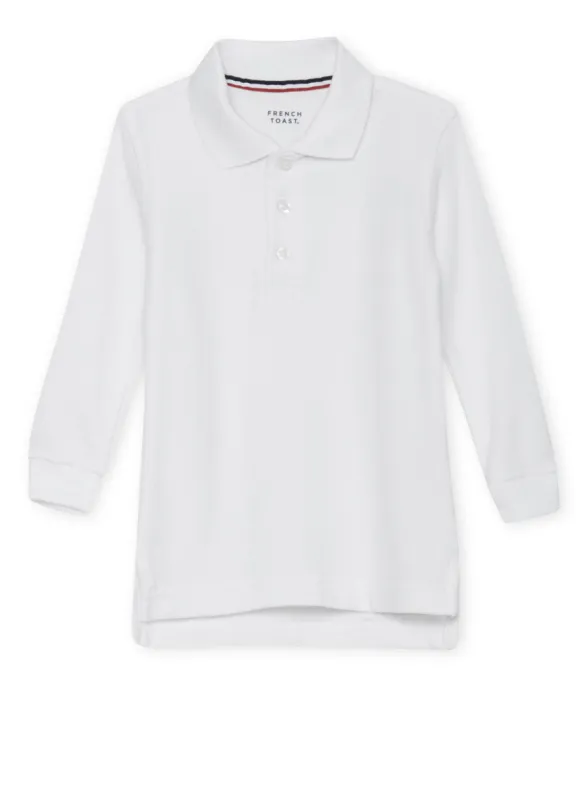 French Toast Boys 2T-4T Long Sleeve Pique Polo sold by Rainbow