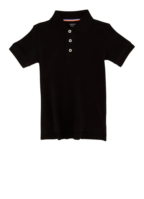 French Toast Boys 2T-4T Solid Short Sleeve Polo Shirt sold by Rainbow
