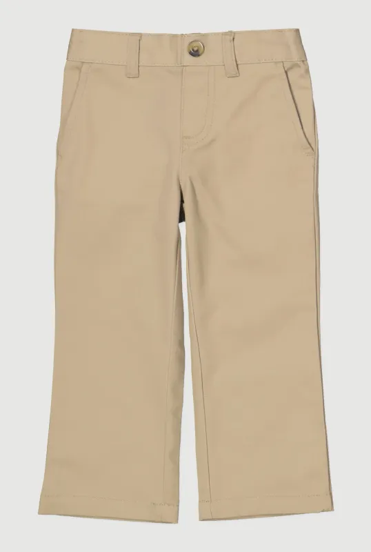 French Toast Girls 2T-4T Straight Leg Pull On Khaki Pants sold by Rainbow