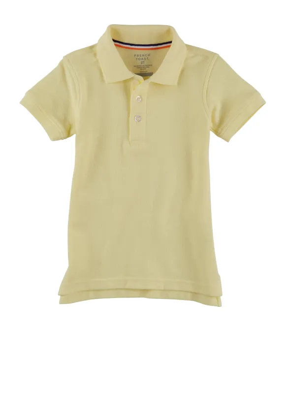 French Toast Boys 2T-4T Short Sleeve Pique Polo Shirt sold by Rainbow
