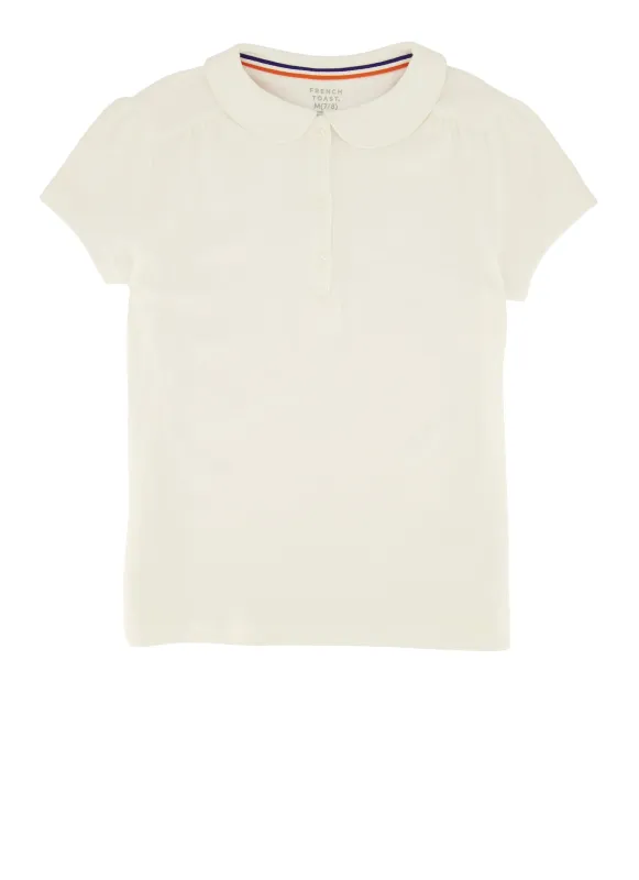 French Toast Girls 7-16 Short Sleeve Peter Pan Collar Polo sold by Rainbow