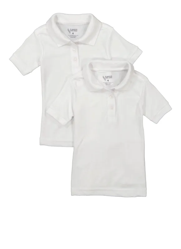 Boys 4-7 2 Pack Basic Short Sleeve Polo Shirts sold by Rainbow