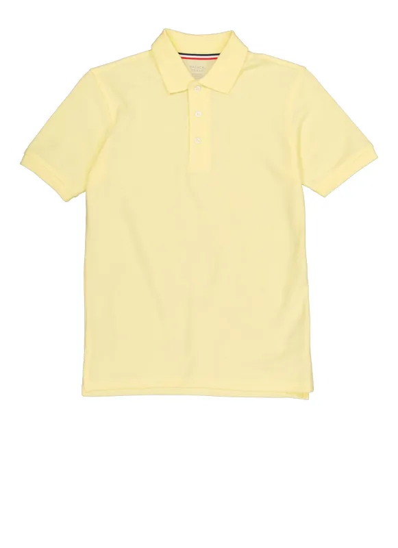 French Toast Boys 10-20 Husky Solid Short Sleeve Pique Polo sold by Rainbow