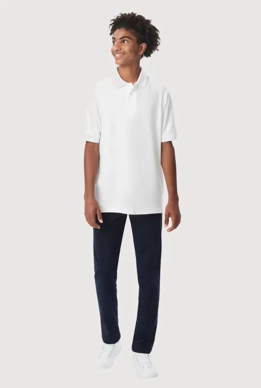 French Toast Boys 16-20 Short Sleeve Pique Polo sold by Rainbow