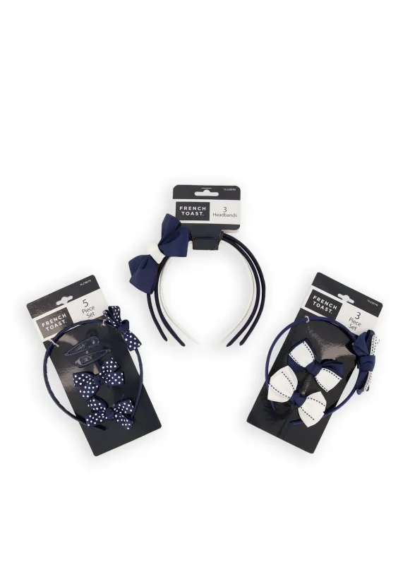 French Toast Girls 3 Pack Assorted Headbands and Bow Clips sold by Rainbow