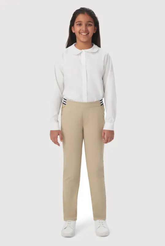 French Toast Girls 4-6x Striped Band Straight Leg Khaki Pants sold by Rainbow