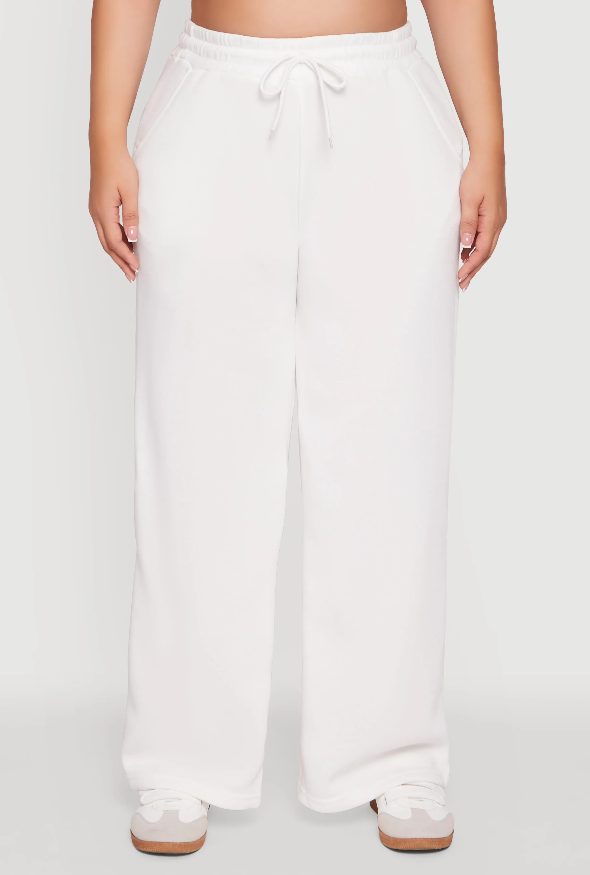 Plus Size Bow Graphic Detail Wide Leg Fleece Sweatpants sold by Rainbow product image thumbnail 3