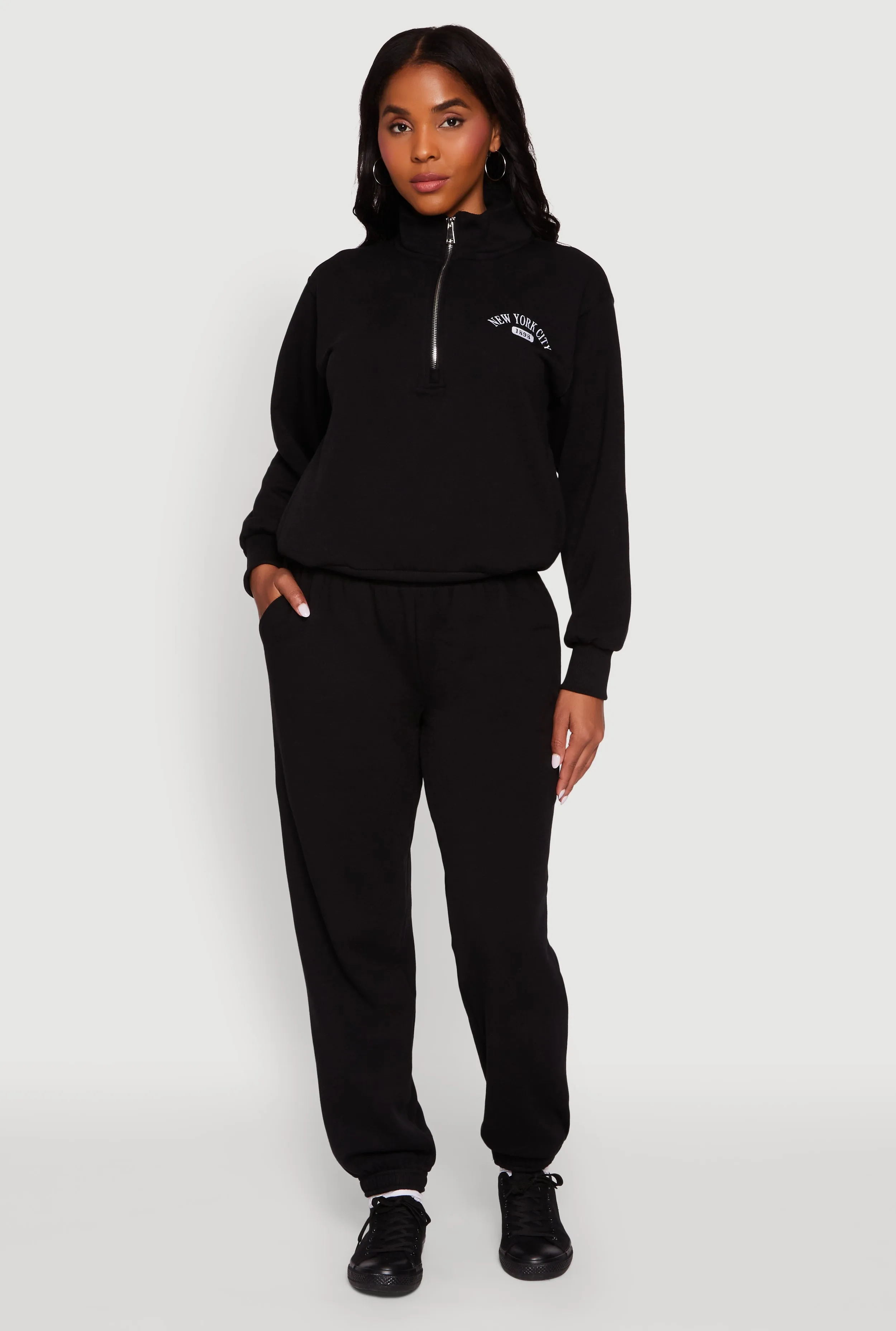 High Waisted Fleece Lined Elastic Waist Joggers sold by Rainbow product image thumbnail 3