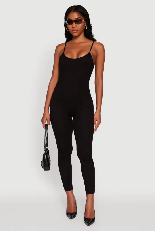 Spaghetti Strap Scoop Neck Catsuit sold by Rainbow