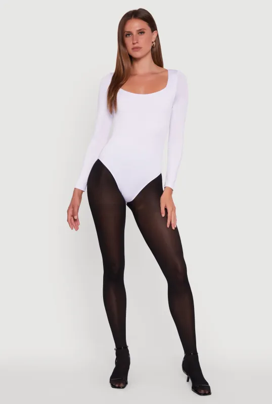 Scoop Neck Long Sleeve Bodysuit sold by Rainbow