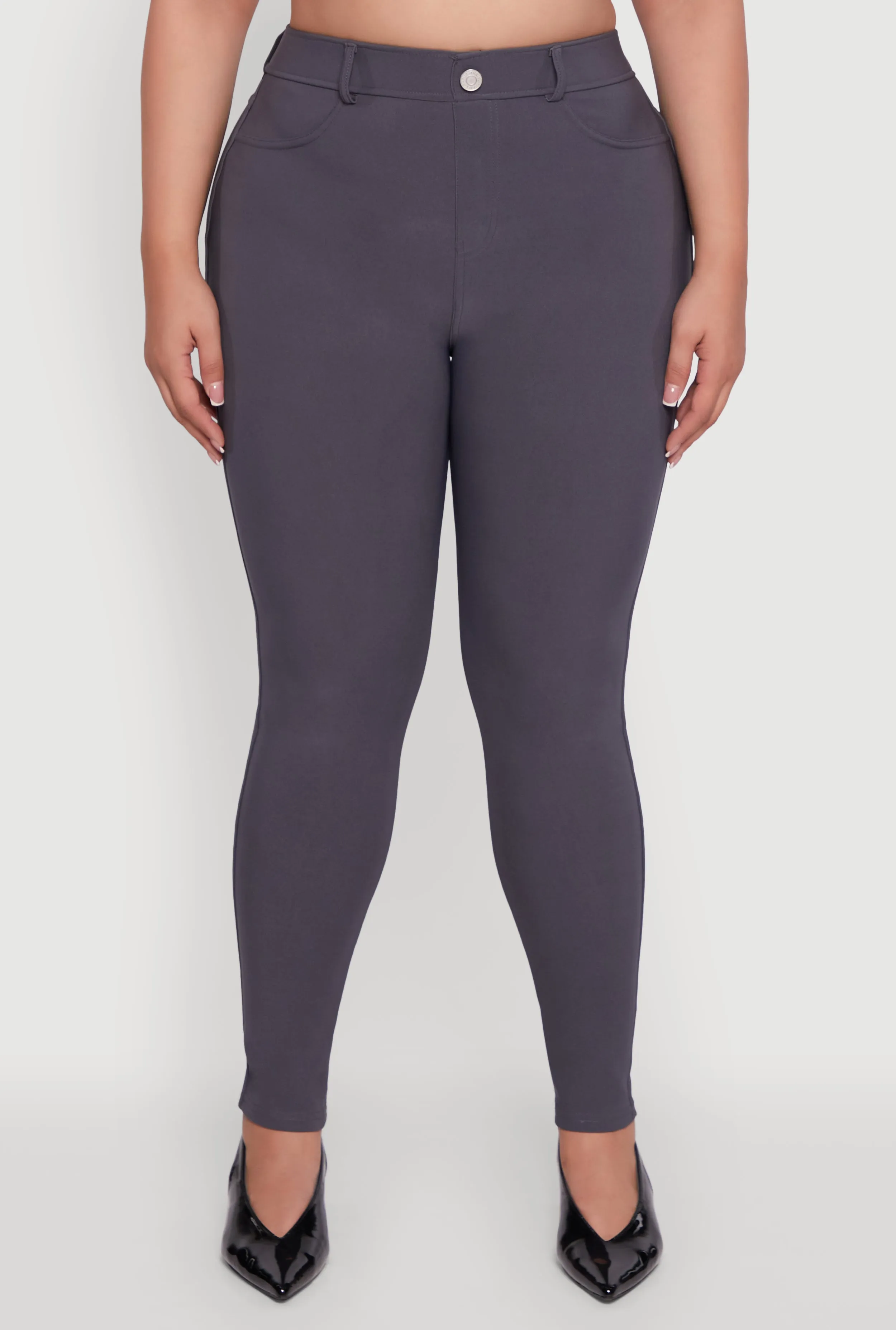 Plus Size Scuba High Waisted Push Up Dress Pants sold by Rainbow product image thumbnail 5