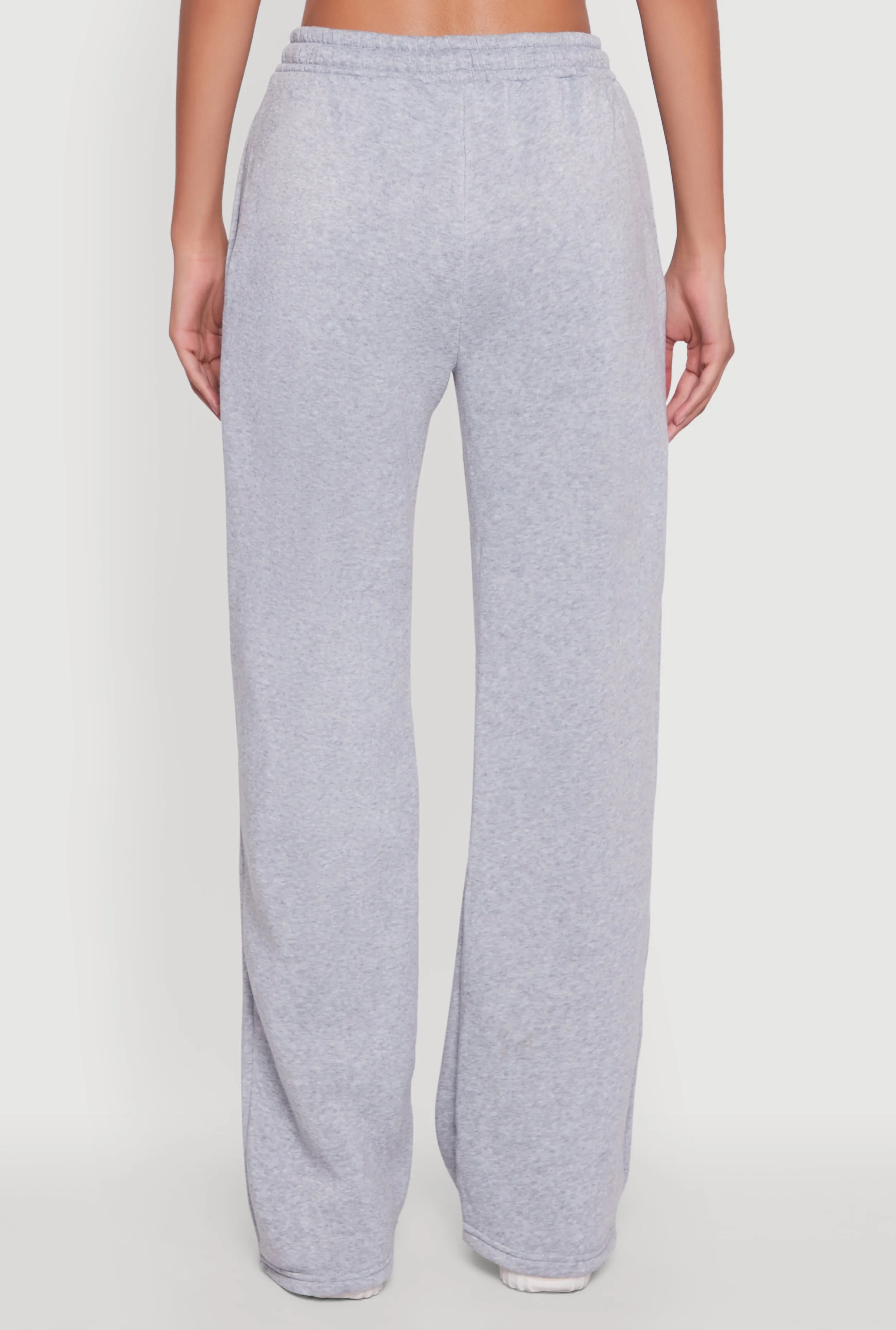 Letter Detail High Waisted Wide Leg Sweatpants sold by Rainbow product image thumbnail 5