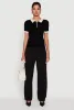 Contrast Trim Cable Knit Sweater Polo sold by Rainbow