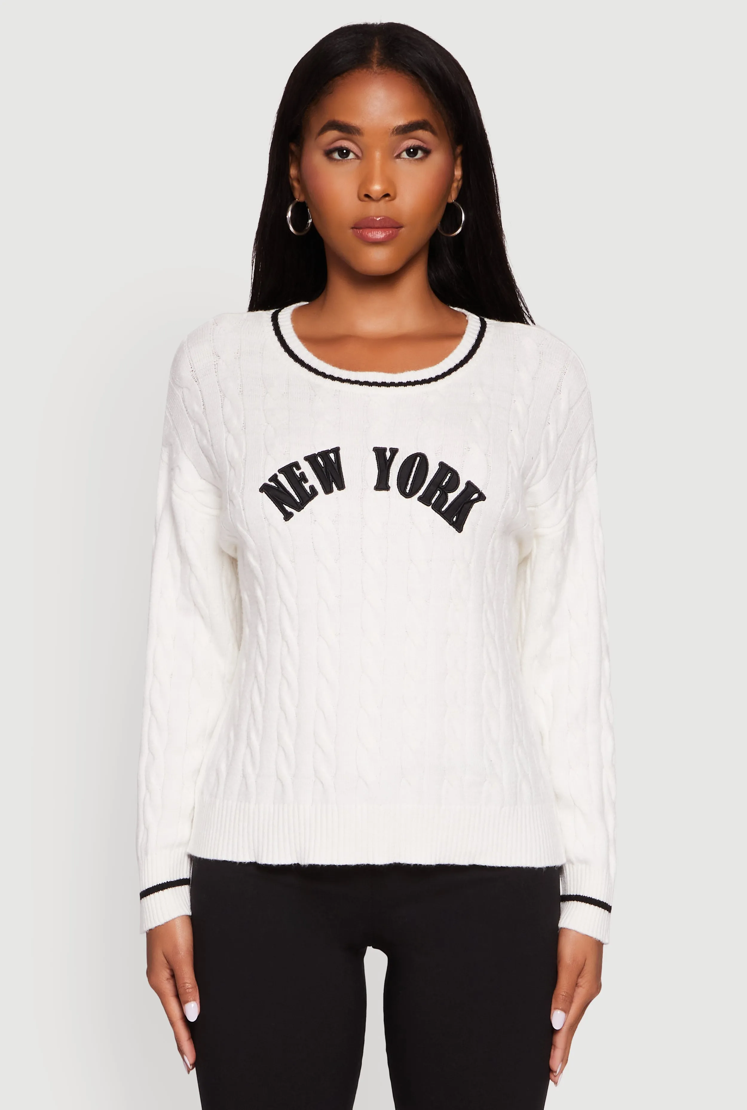 New York Graphic Cable Knit Sweater sold by Rainbow product image thumbnail 2