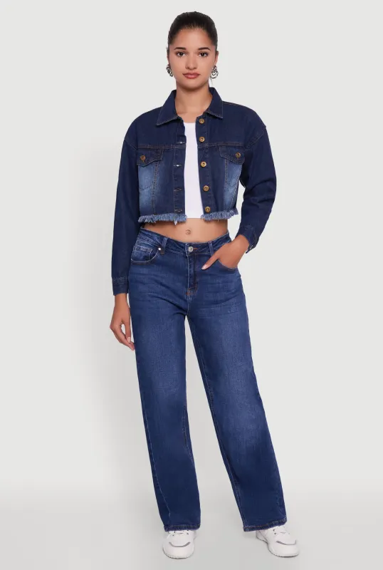 Heart Graffiti Graphic Frayed Jean Jacket sold by Rainbow