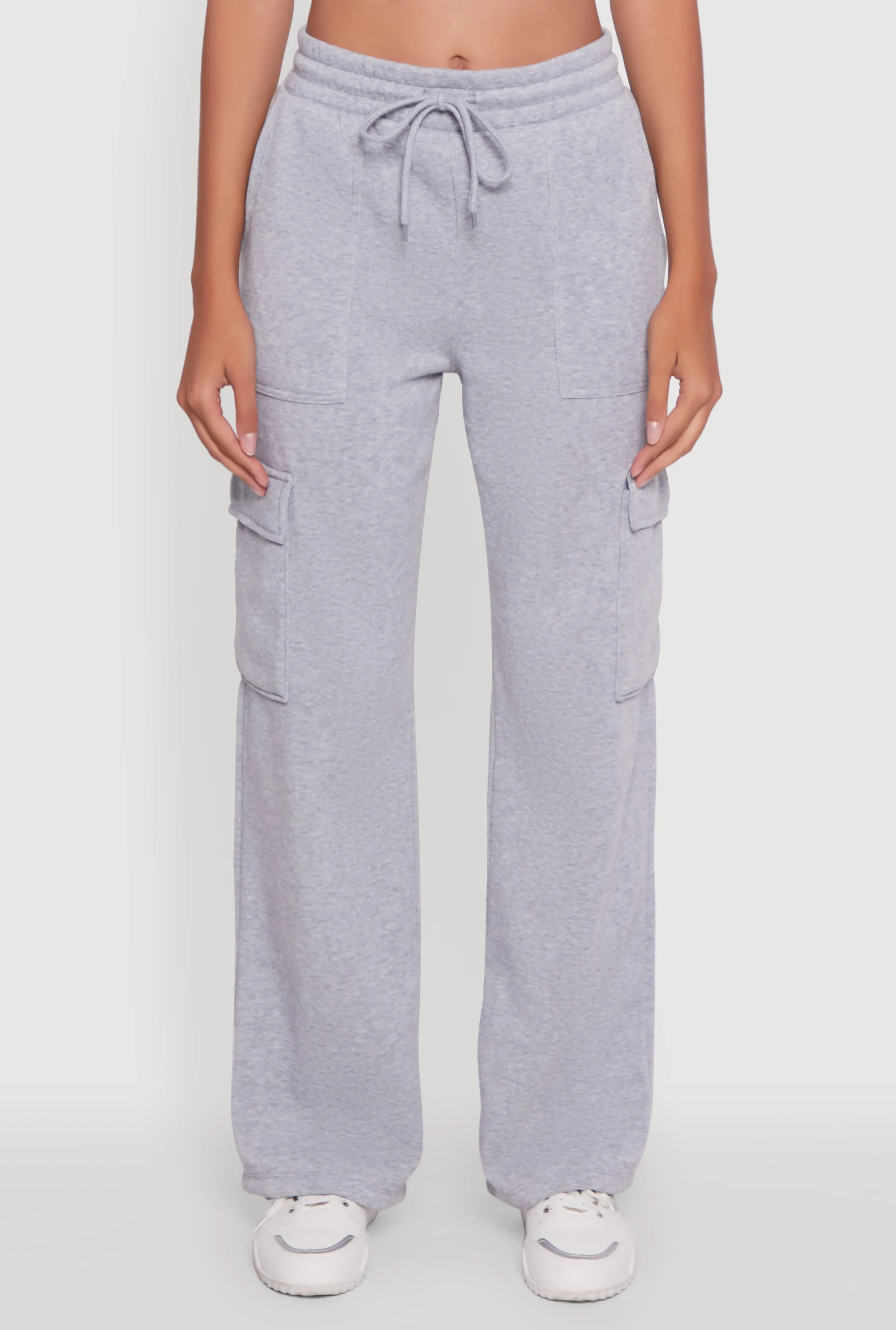 Wide Leg Fleece Sweatpants with Cargo Pockets sold by Rainbow product image thumbnail 5