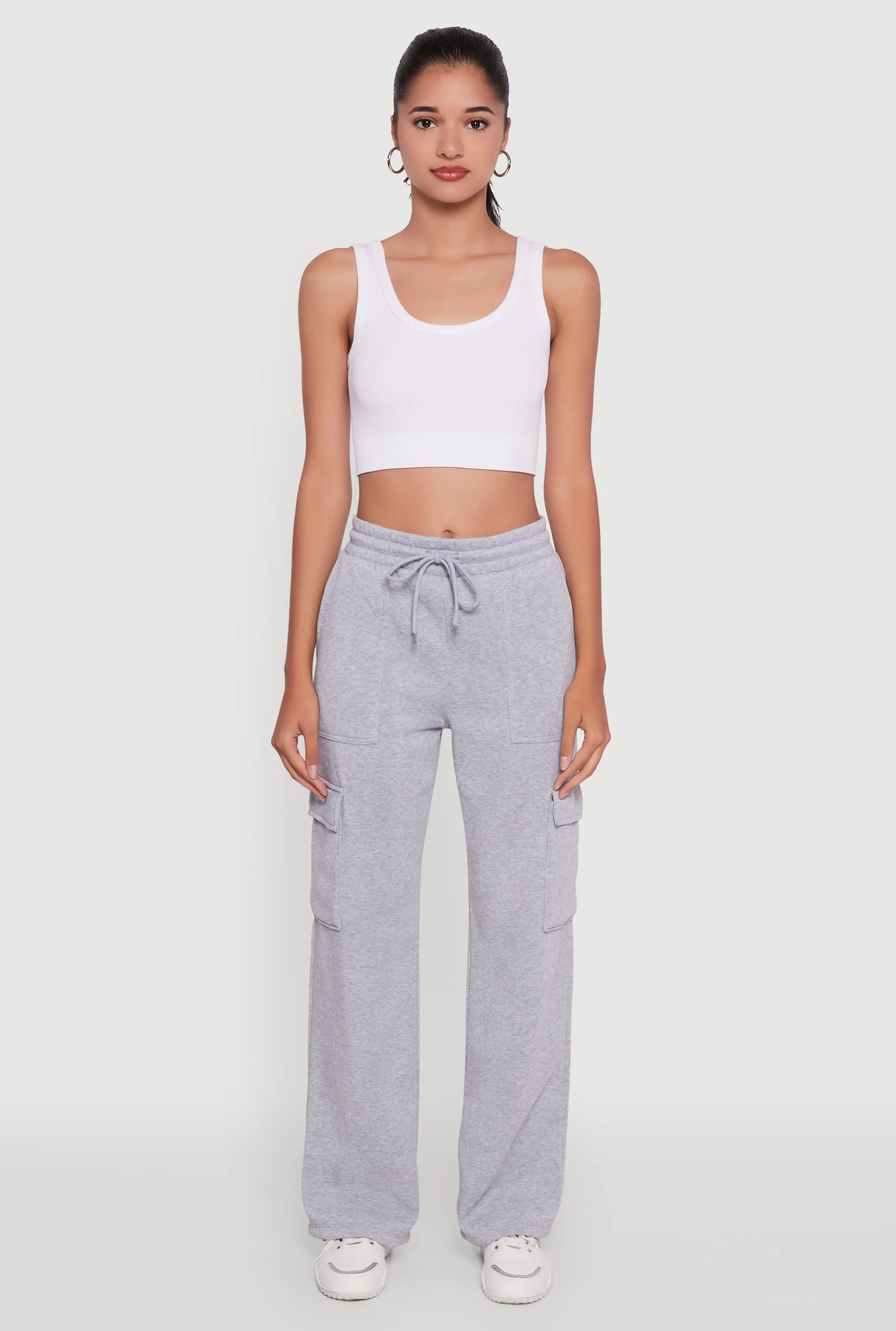 Wide Leg Fleece Sweatpants with Cargo Pockets sold by Rainbow product image thumbnail 2