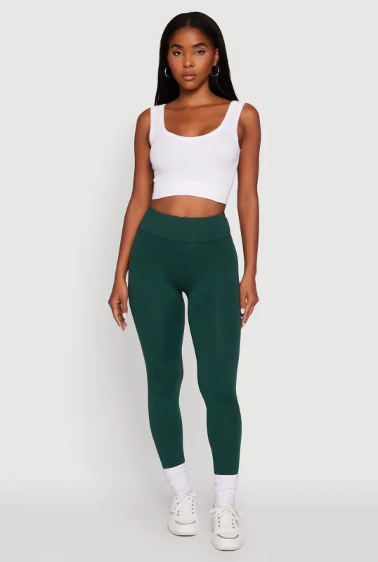 Soft Brushed Knit High Waisted Leggings sold by Rainbow