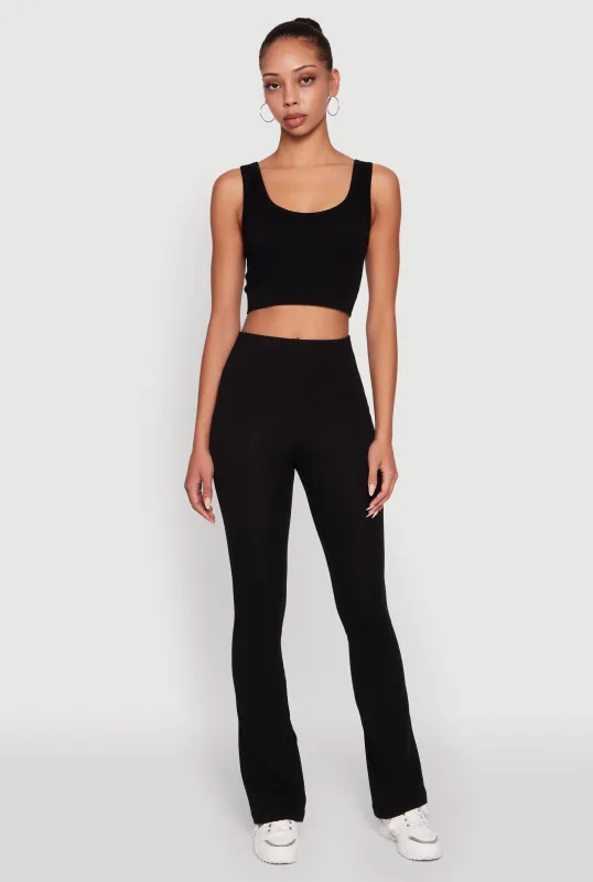 High Waisted Slim Bootcut Yoga Pants sold by Rainbow
