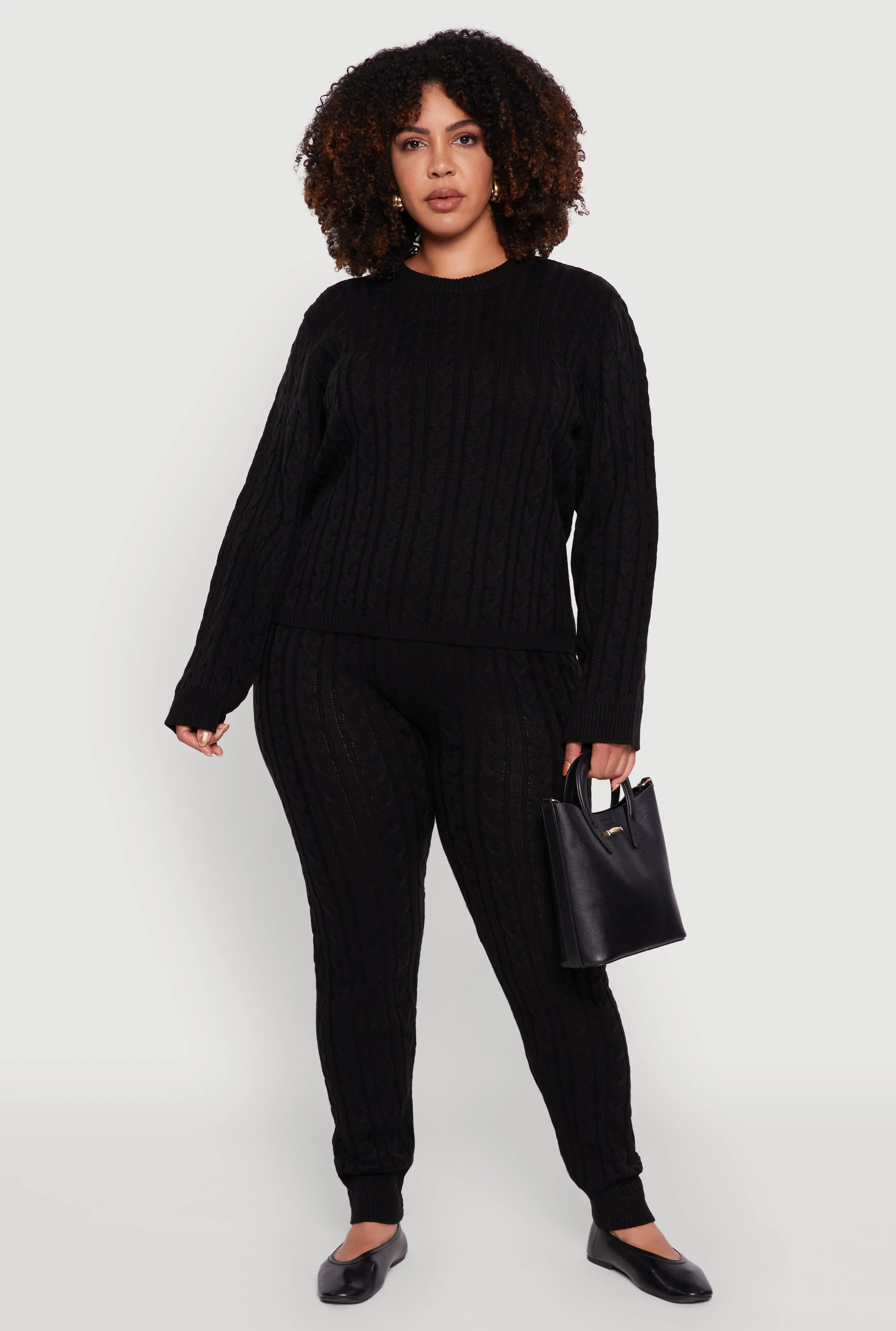 Plus Size Cable Knit Joggers sold by Rainbow product image thumbnail 2