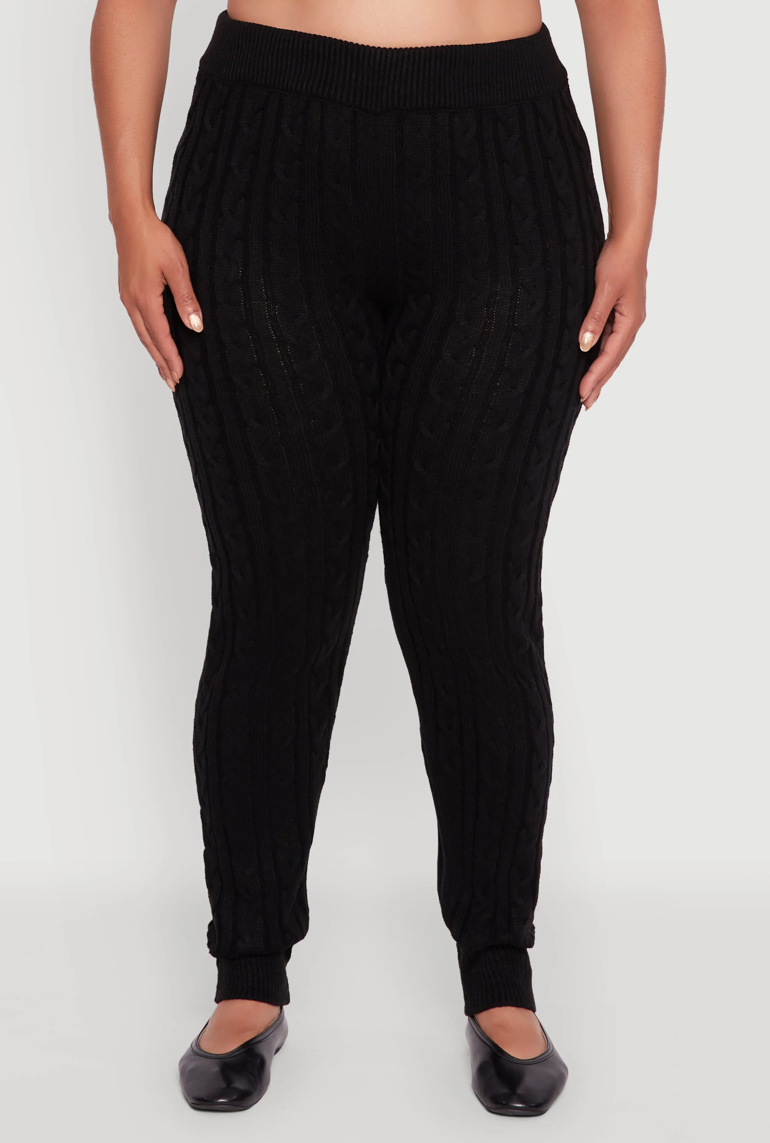 Plus Size Cable Knit Joggers sold by Rainbow product image thumbnail 3