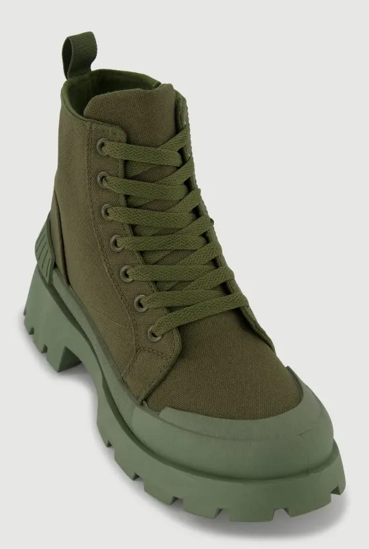 Cap Toe Lace Up Side Zip Combat Boots sold by Rainbow