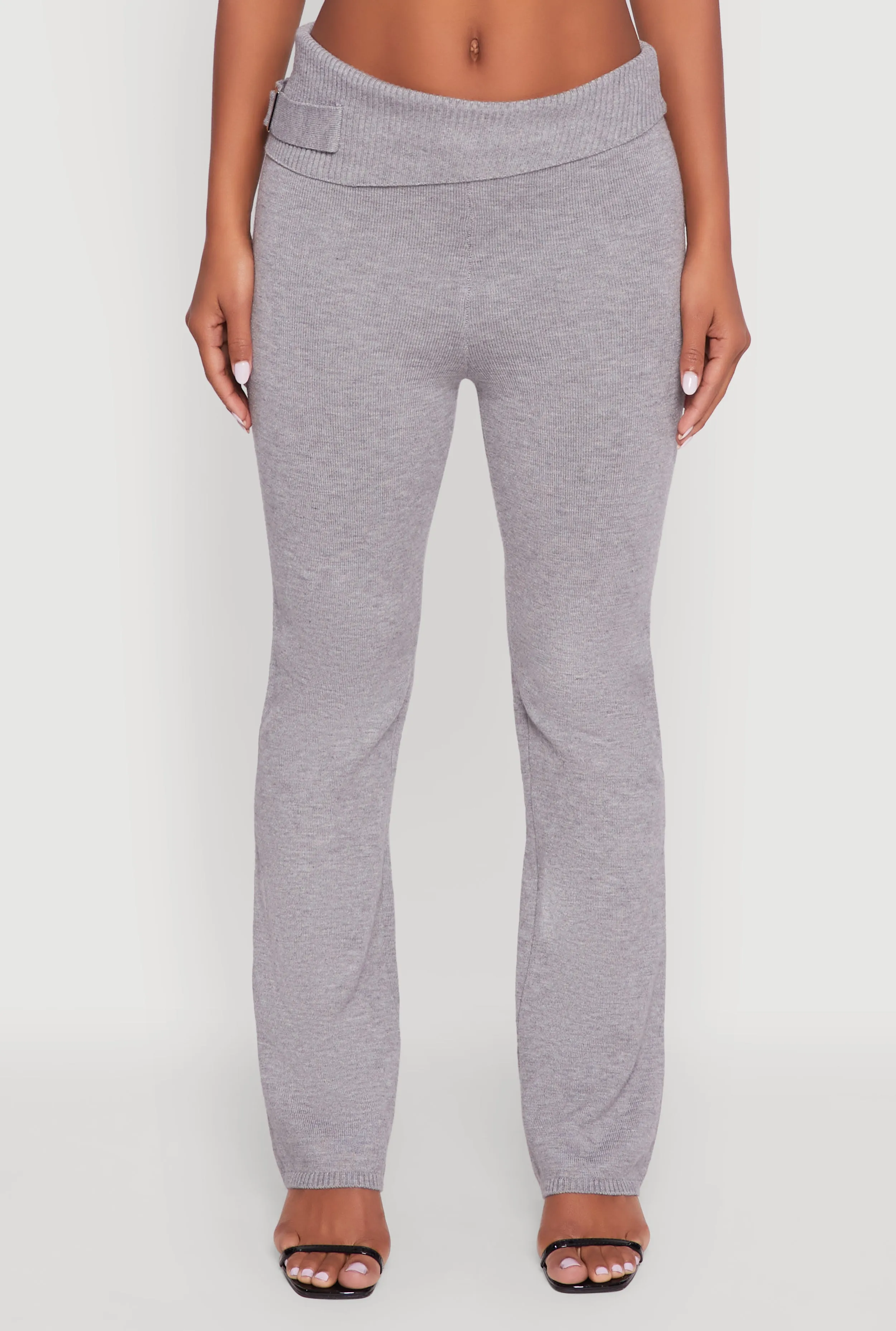 Fold Over Buckle Detail Slim Leg Pants sold by Rainbow product image thumbnail 3