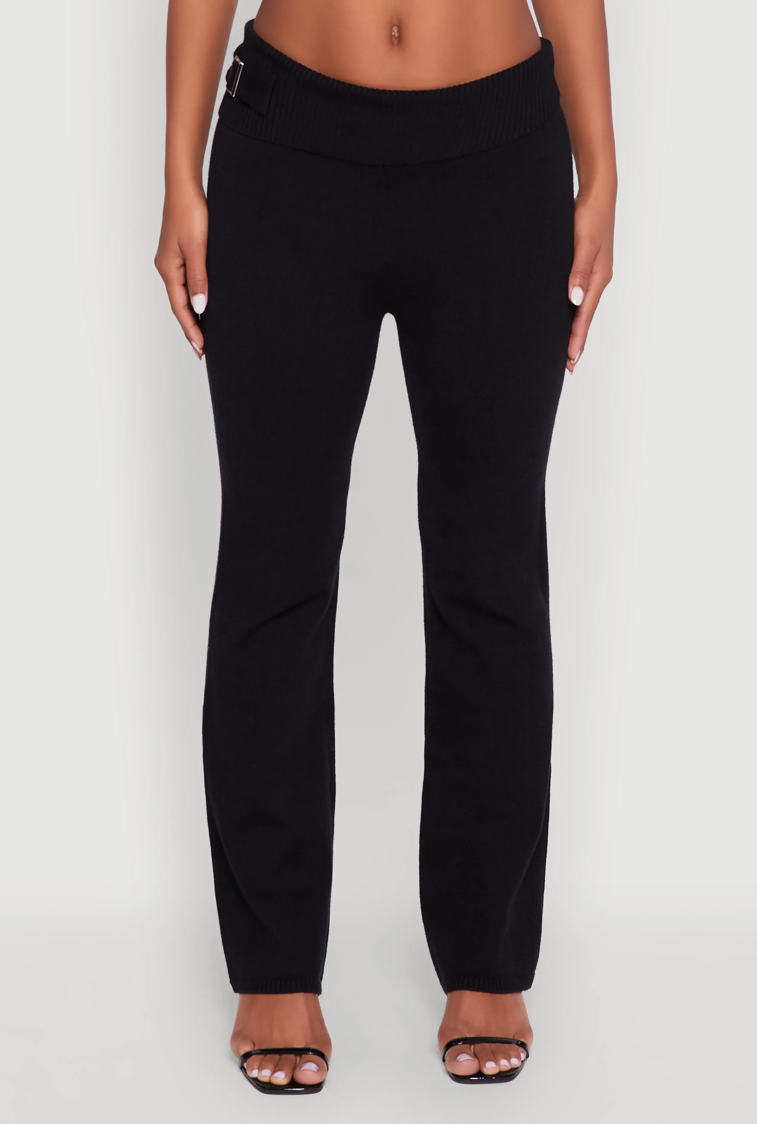 Fold Over Buckle Detail Slim Leg Pants sold by Rainbow product image thumbnail 3