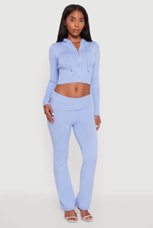 Fold Over Buckle Detail Slim Leg Pants sold by Rainbow