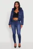 Cropped Hooded Puffer Jacket sold by Rainbow