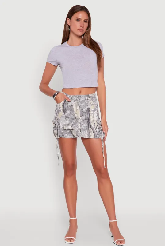 Hunter Camo Cargo Pocket Mini Skirt sold by Rainbow
