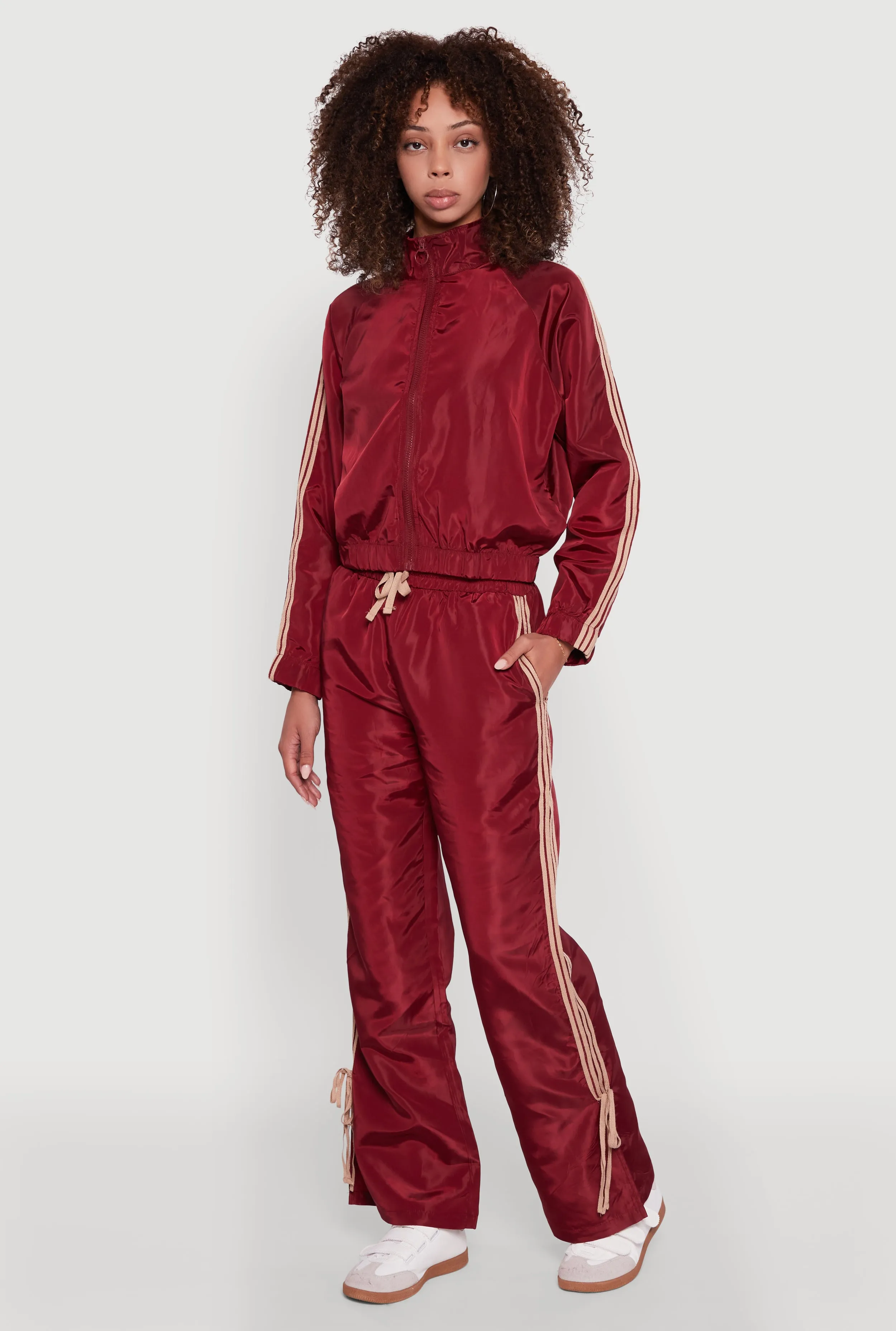 Nylon Bow Varsity Stripe Side Track Pants sold by Rainbow product image thumbnail 4