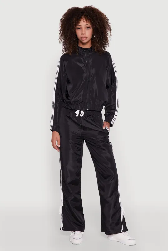 Nylon Bow Varsity Stripe Side Track Pants sold by Rainbow