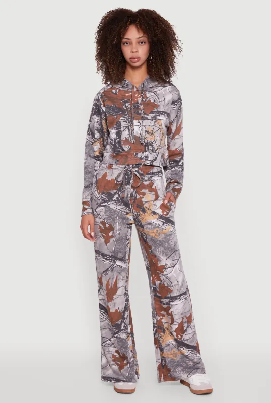 Hunter Camo Flare Leg Sweatpants sold by Rainbow