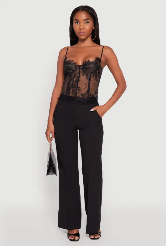 High Waisted Wide Leg Dress Pants sold by Rainbow