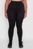 Plus Size Textured Knit Detail High Waisted Leggings with Cell Pocket sold by Rainbow