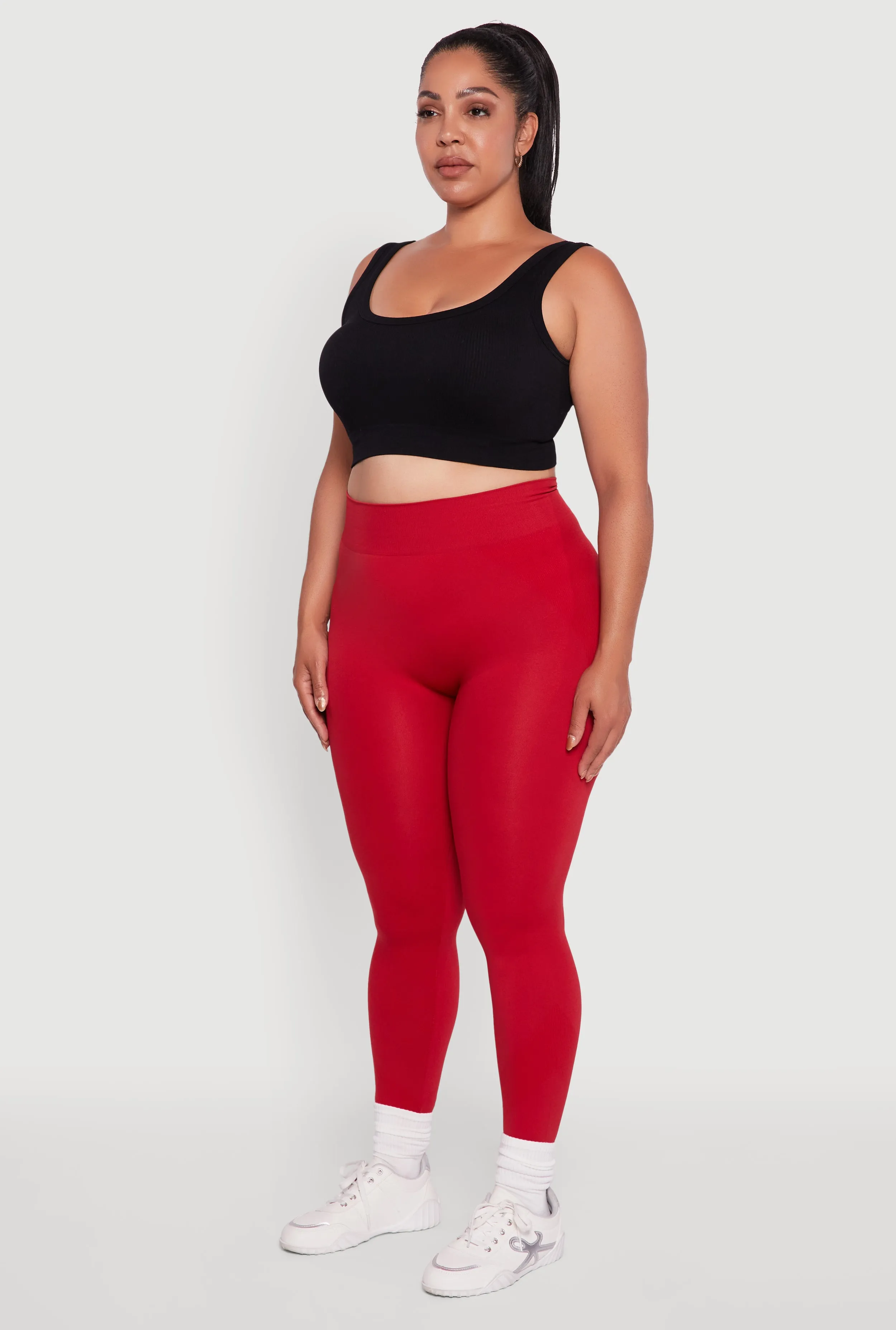 Plus Size Seamless Stripe Detail Leggings sold by Rainbow product image thumbnail 3