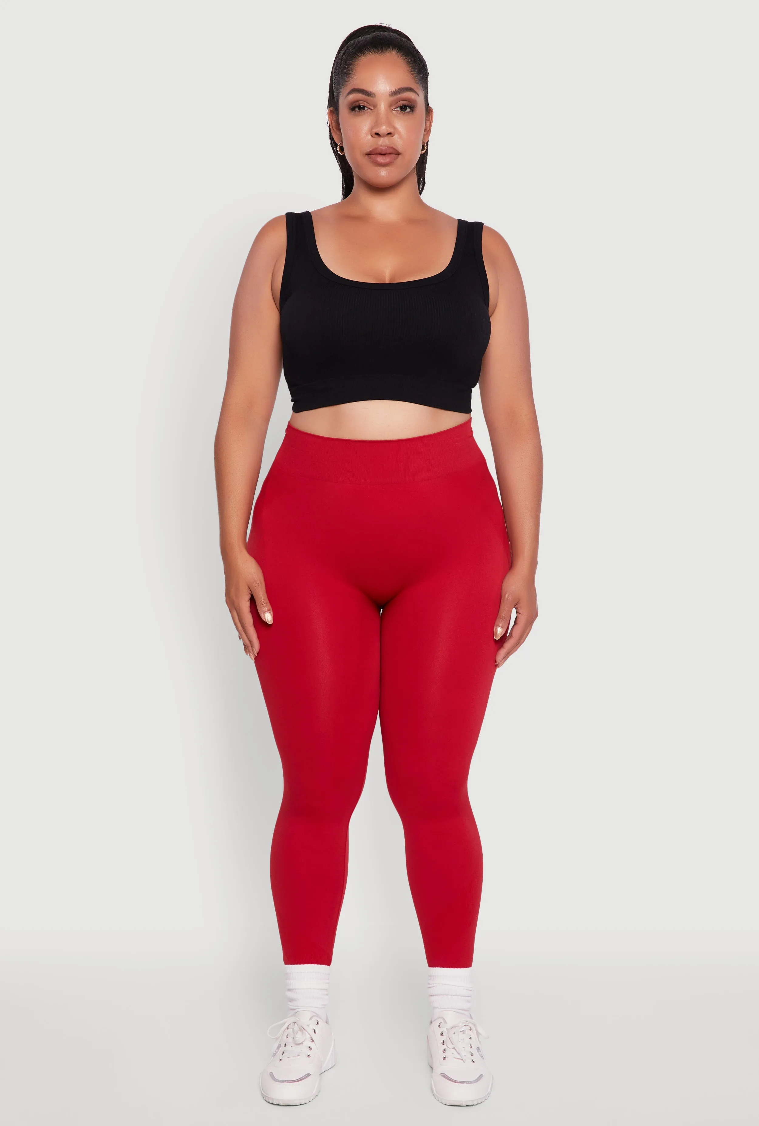 Plus Size Seamless Stripe Detail Leggings sold by Rainbow product image thumbnail 2