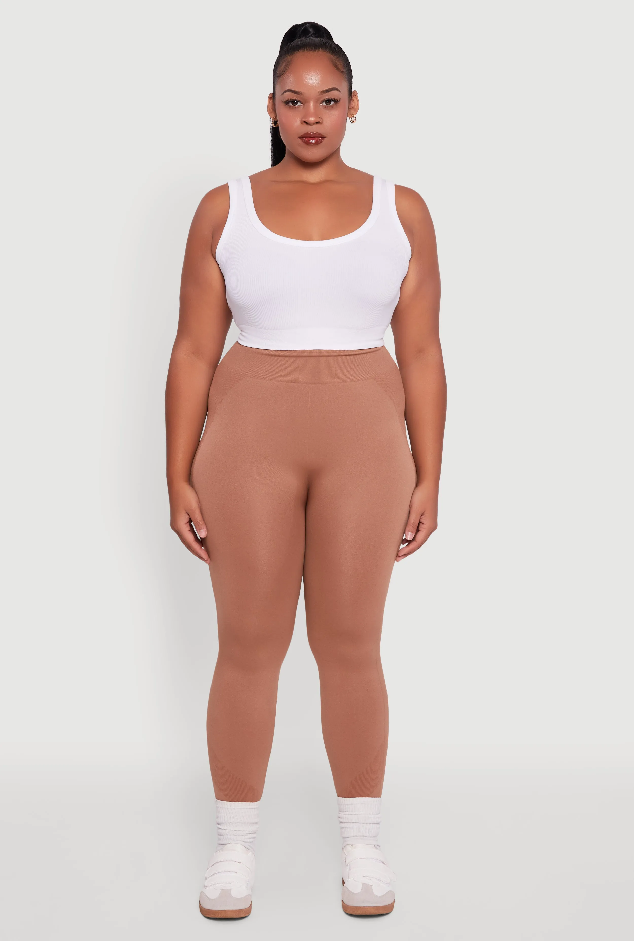 Plus Size Seamless Stripe Detail Leggings sold by Rainbow product image thumbnail 2