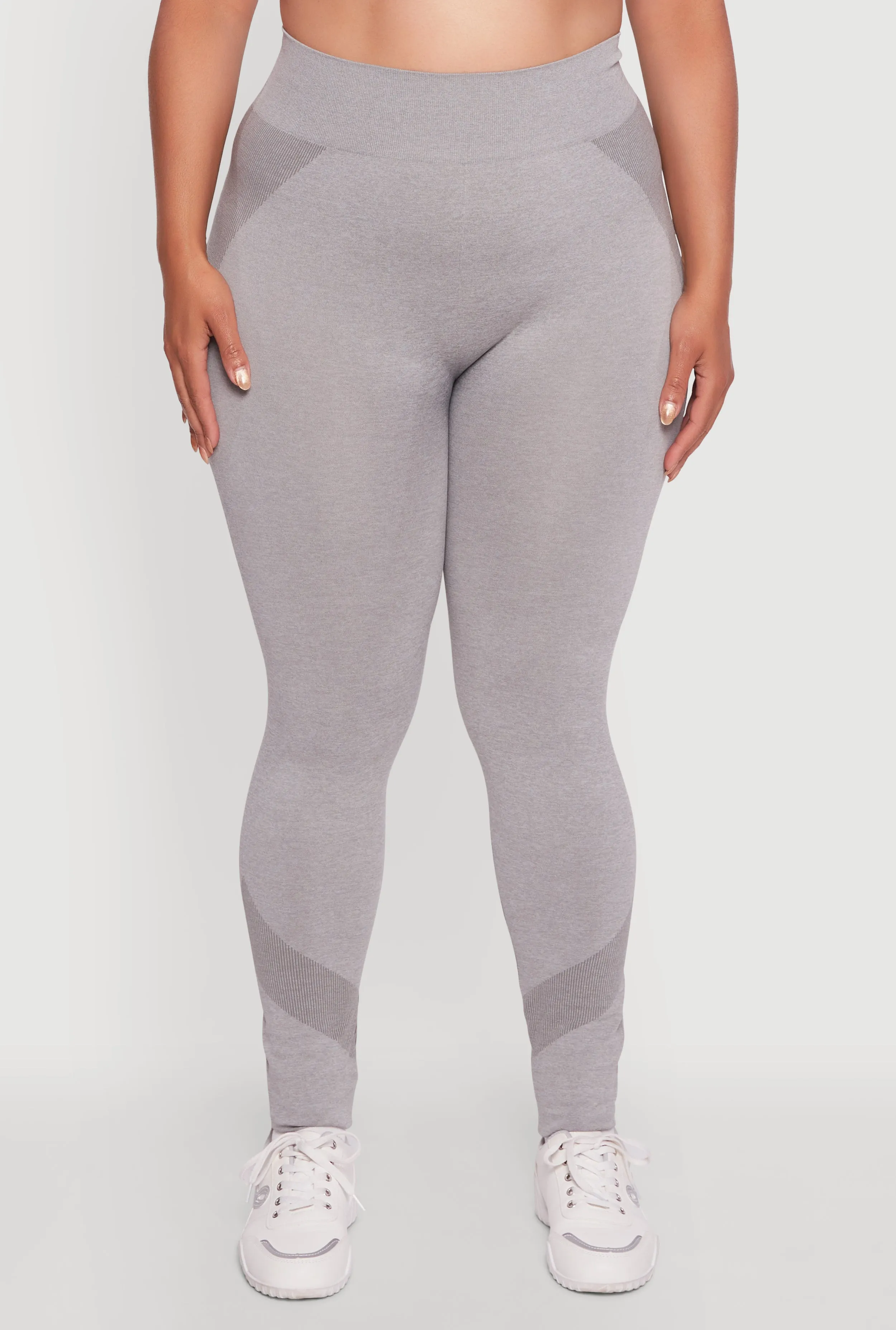 Plus Size Seamless Stripe Detail Leggings sold by Rainbow product image thumbnail 5