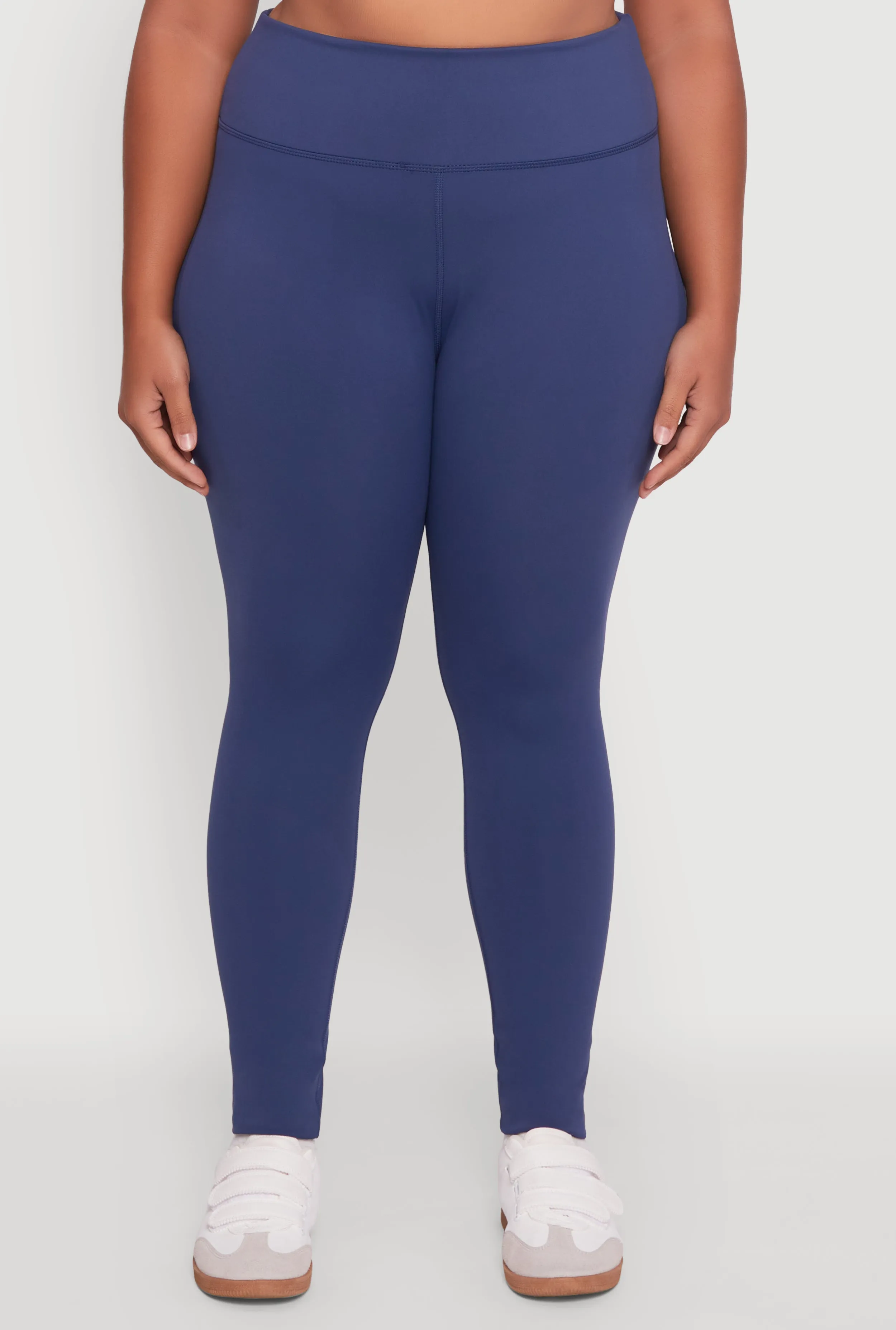 Plus Size High Waisted Solid Stretch Active Leggings sold by Rainbow product image thumbnail 5