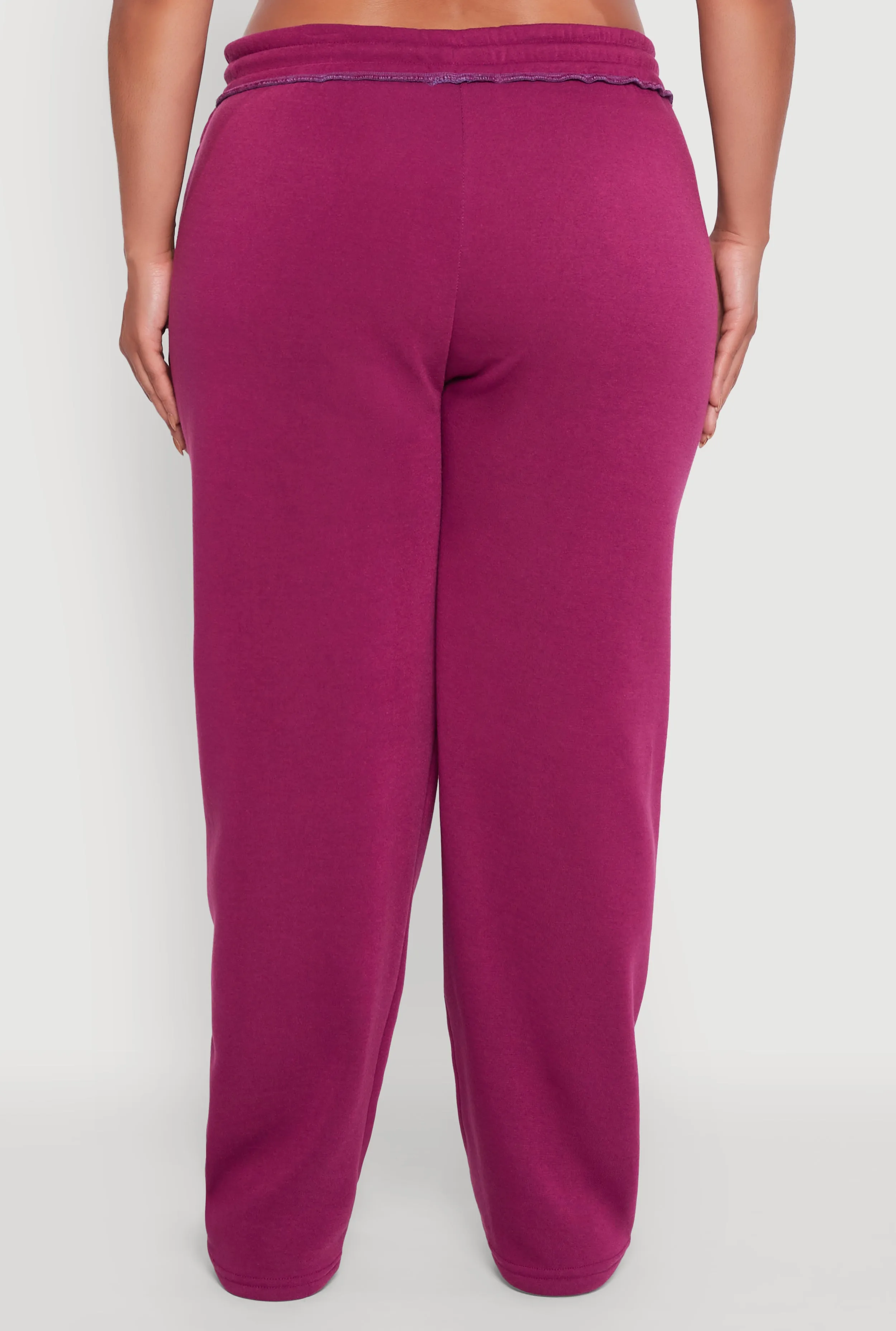 Plus Size High Waisted Wide Leg Fleece Sweatpants sold by Rainbow product image thumbnail 5