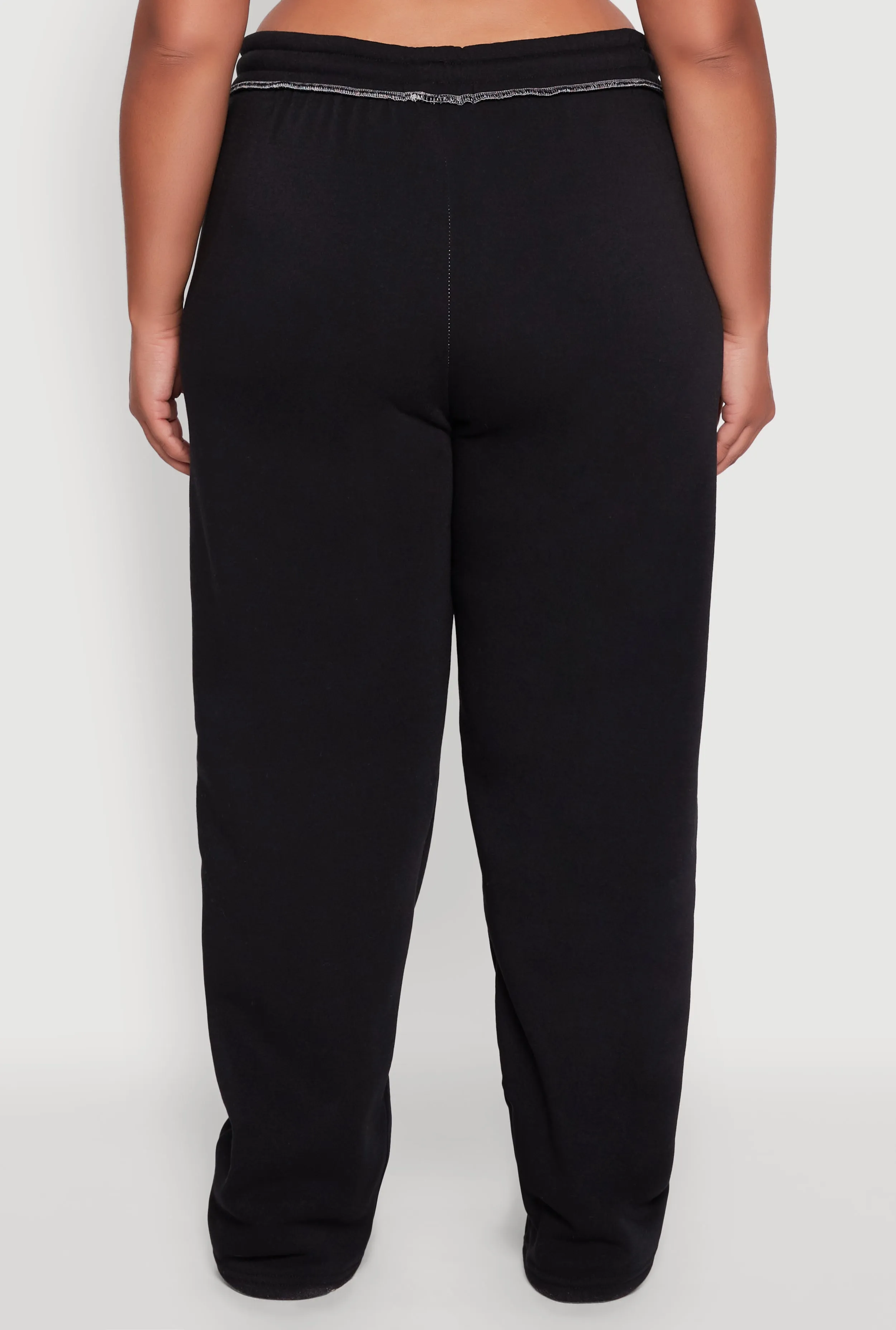 Plus Size High Waisted Wide Leg Fleece Sweatpants sold by Rainbow product image thumbnail 5