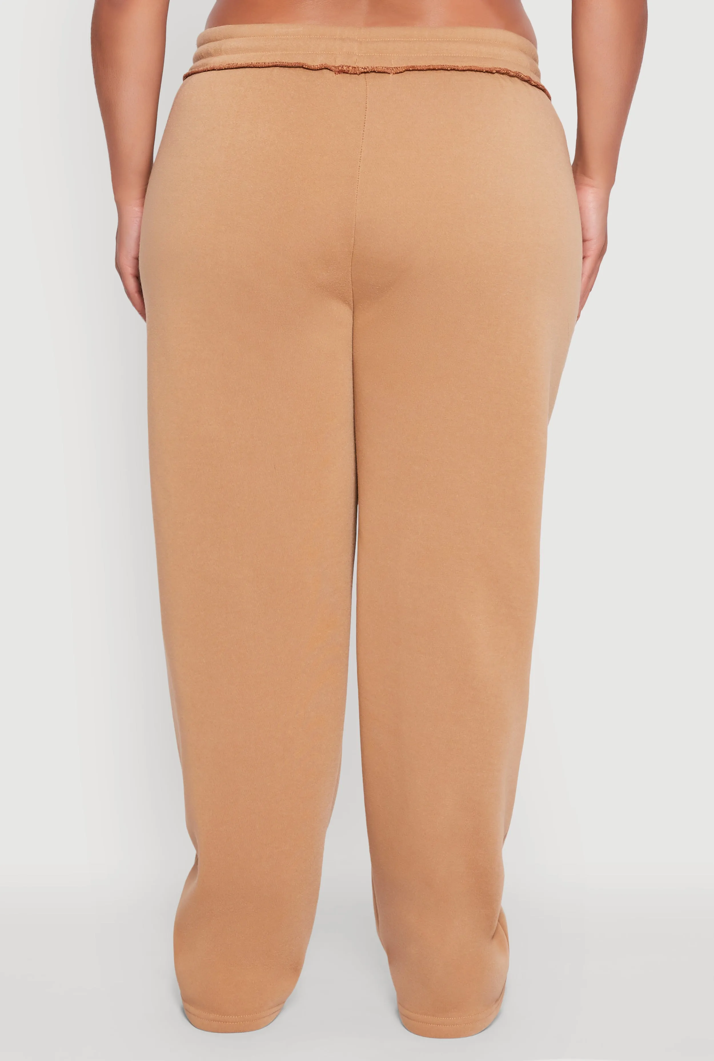 Plus Size High Waisted Wide Leg Fleece Sweatpants sold by Rainbow product image thumbnail 5