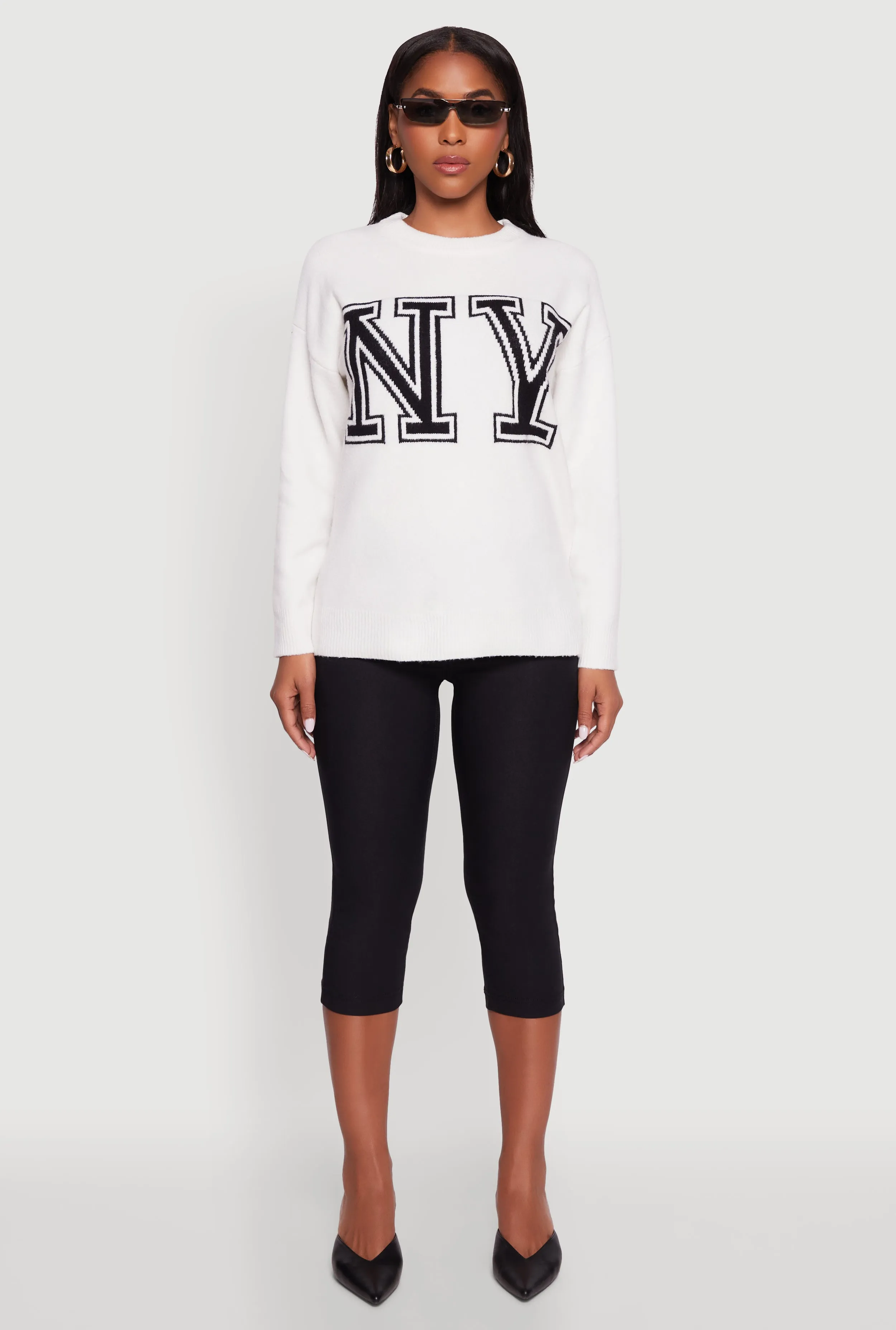 Brushed Knit New York Graphic Print Sweater sold by Rainbow product image thumbnail 3