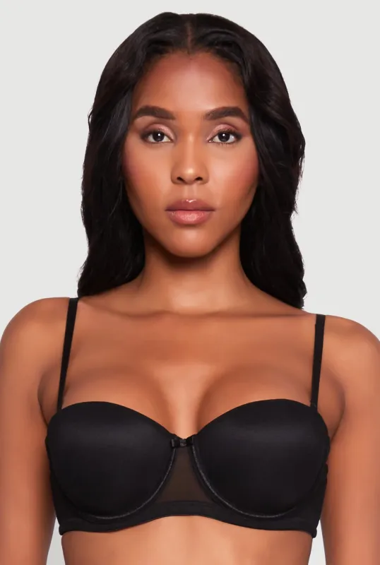 Mesh Solid Convertible Balconette Bra sold by Rainbow